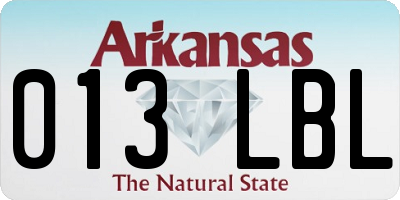 AR license plate 013LBL