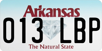AR license plate 013LBP