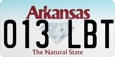 AR license plate 013LBT