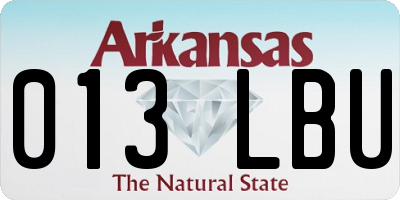 AR license plate 013LBU