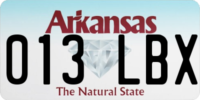 AR license plate 013LBX