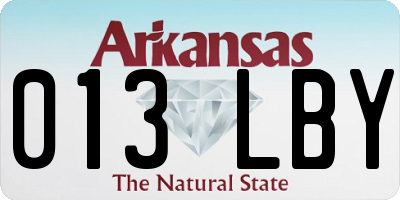 AR license plate 013LBY