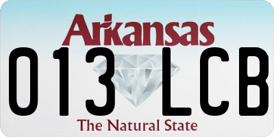 AR license plate 013LCB