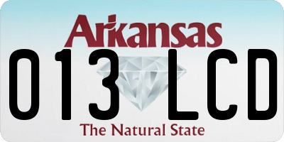 AR license plate 013LCD
