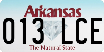 AR license plate 013LCE
