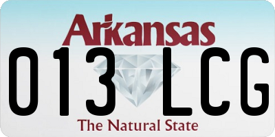 AR license plate 013LCG
