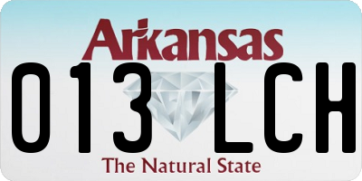 AR license plate 013LCH