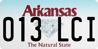AR license plate 013LCI