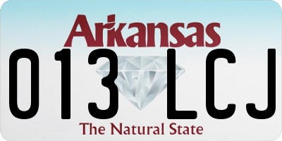 AR license plate 013LCJ
