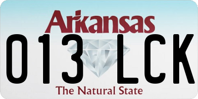 AR license plate 013LCK