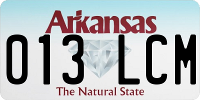 AR license plate 013LCM
