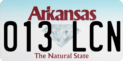 AR license plate 013LCN