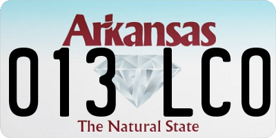 AR license plate 013LCO