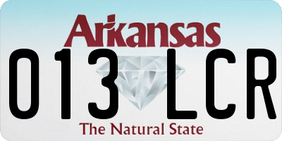 AR license plate 013LCR