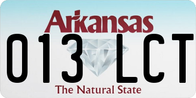AR license plate 013LCT