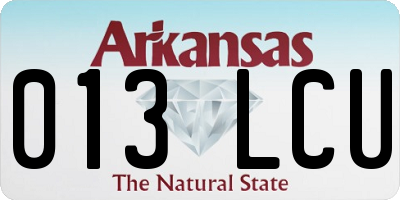 AR license plate 013LCU