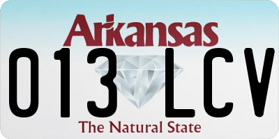 AR license plate 013LCV