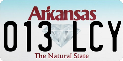 AR license plate 013LCY
