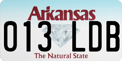 AR license plate 013LDB