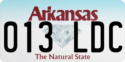 AR license plate 013LDC