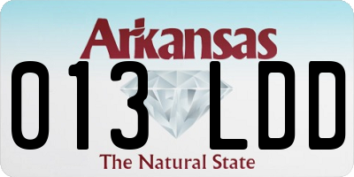 AR license plate 013LDD