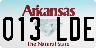 AR license plate 013LDE