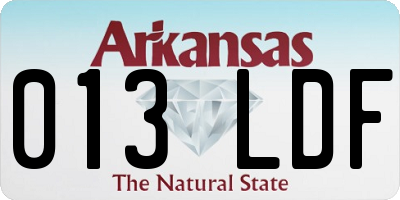 AR license plate 013LDF