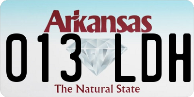 AR license plate 013LDH