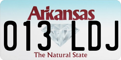 AR license plate 013LDJ