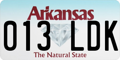 AR license plate 013LDK