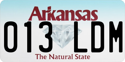 AR license plate 013LDM