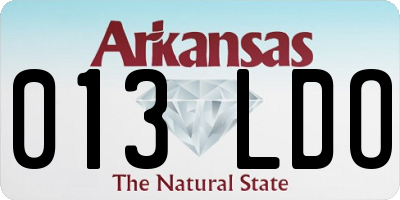 AR license plate 013LDO