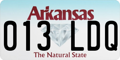 AR license plate 013LDQ