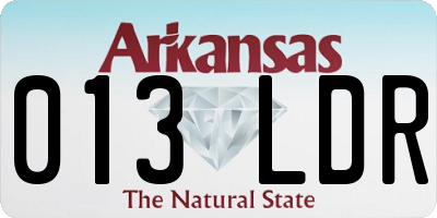 AR license plate 013LDR