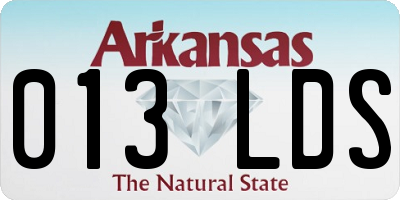 AR license plate 013LDS