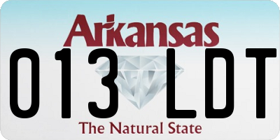 AR license plate 013LDT