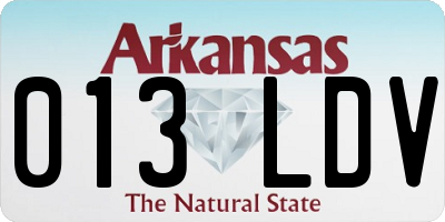 AR license plate 013LDV