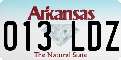AR license plate 013LDZ