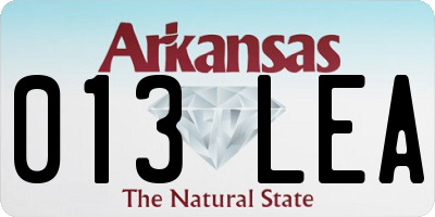AR license plate 013LEA