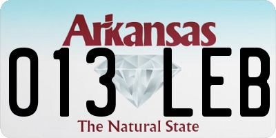 AR license plate 013LEB