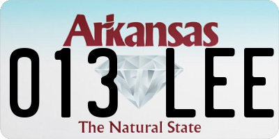 AR license plate 013LEE