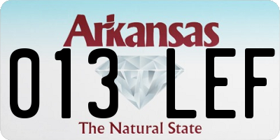 AR license plate 013LEF