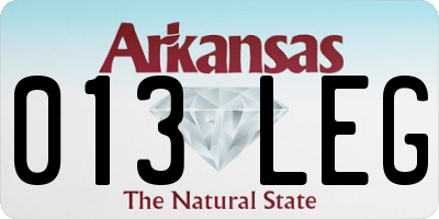 AR license plate 013LEG