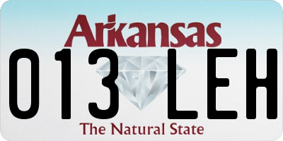 AR license plate 013LEH
