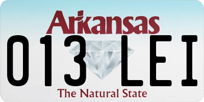 AR license plate 013LEI