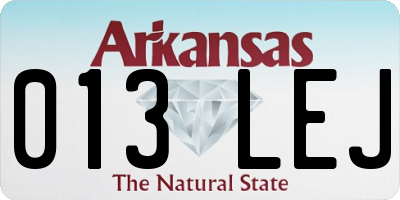 AR license plate 013LEJ