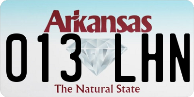 AR license plate 013LHN
