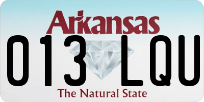AR license plate 013LQU