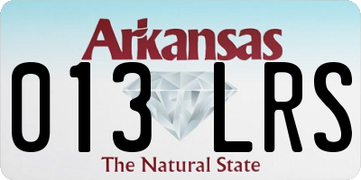 AR license plate 013LRS