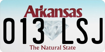 AR license plate 013LSJ